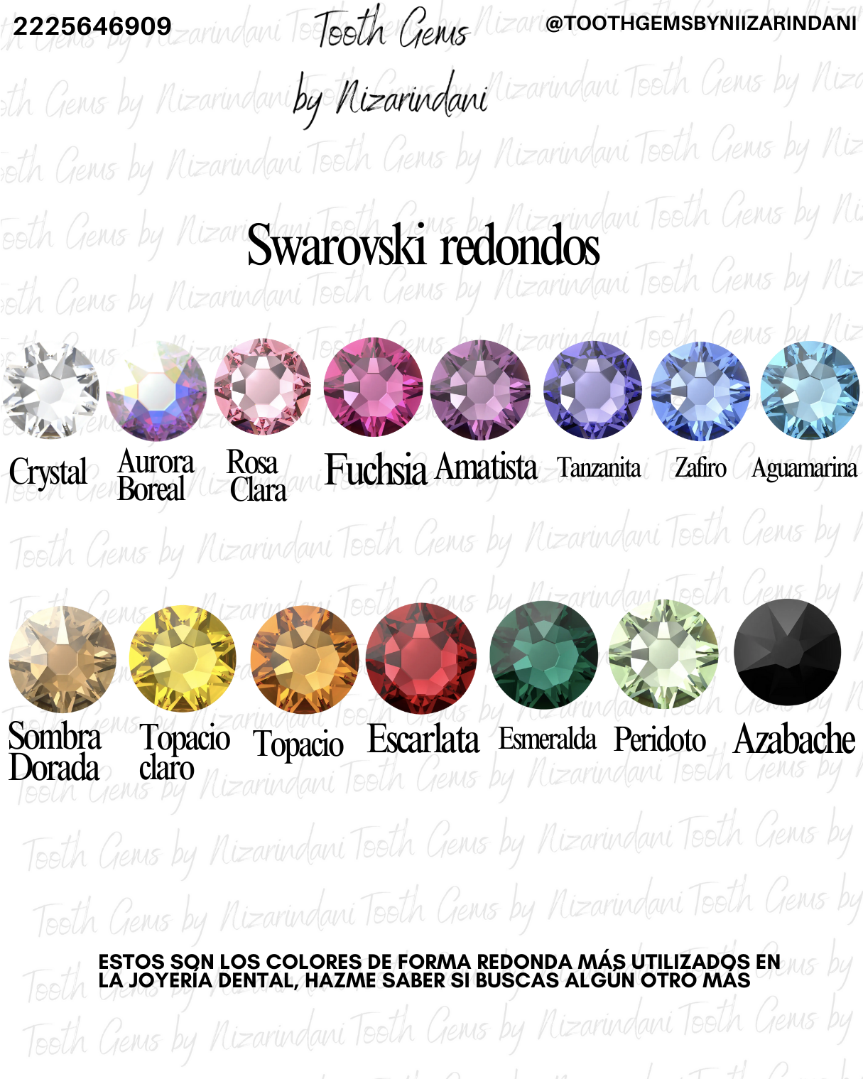 Swarovski redondo Color Sombra Dorada