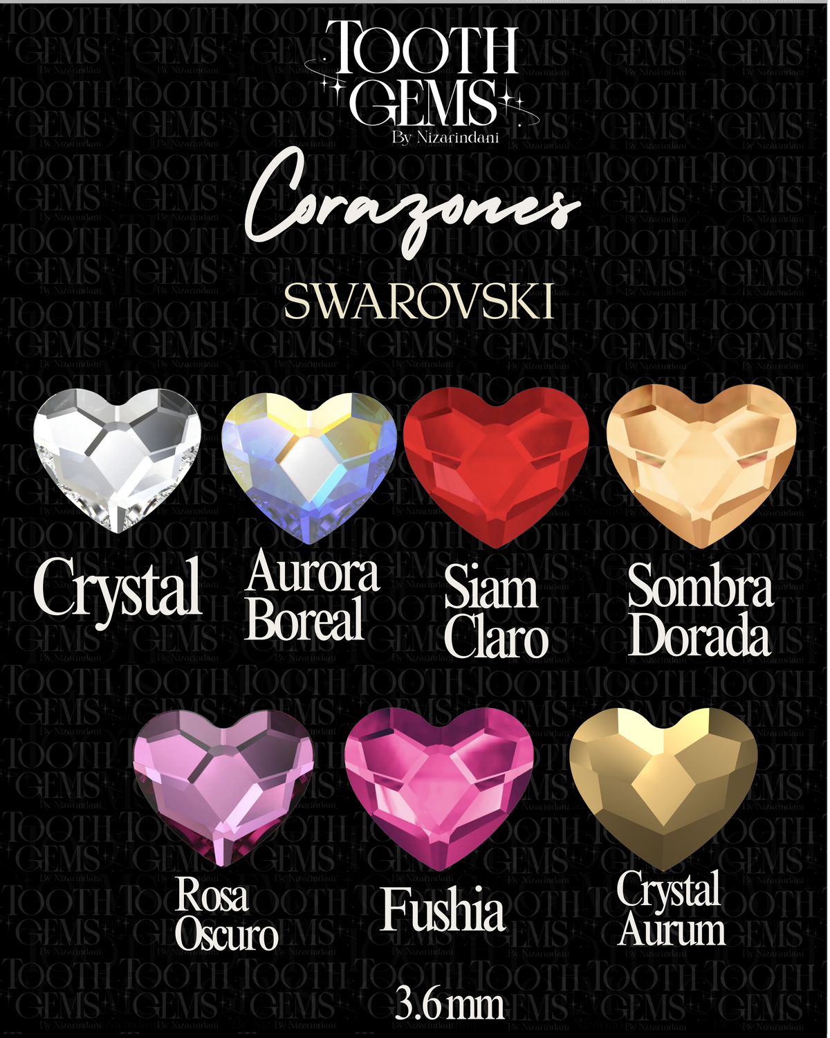 Corazones (2808) Swarovski® | 10 pzs