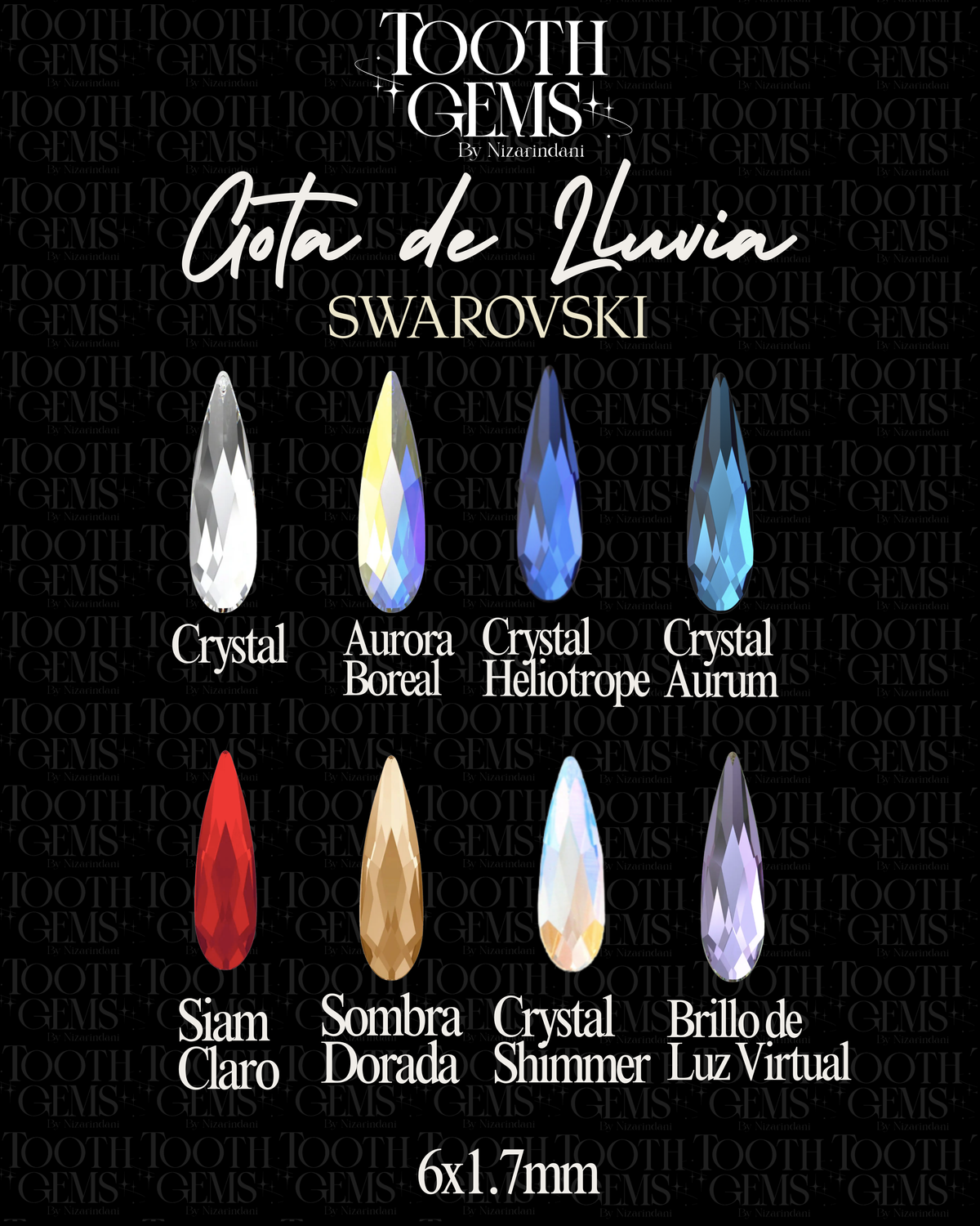 Gota de Lluvia (2304) Swarovski® | 10 pzs