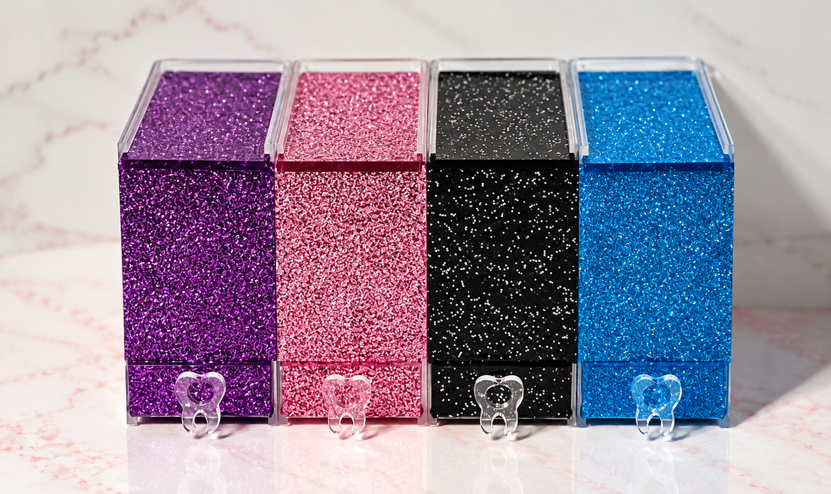 Dispensadores de algodones Glitter