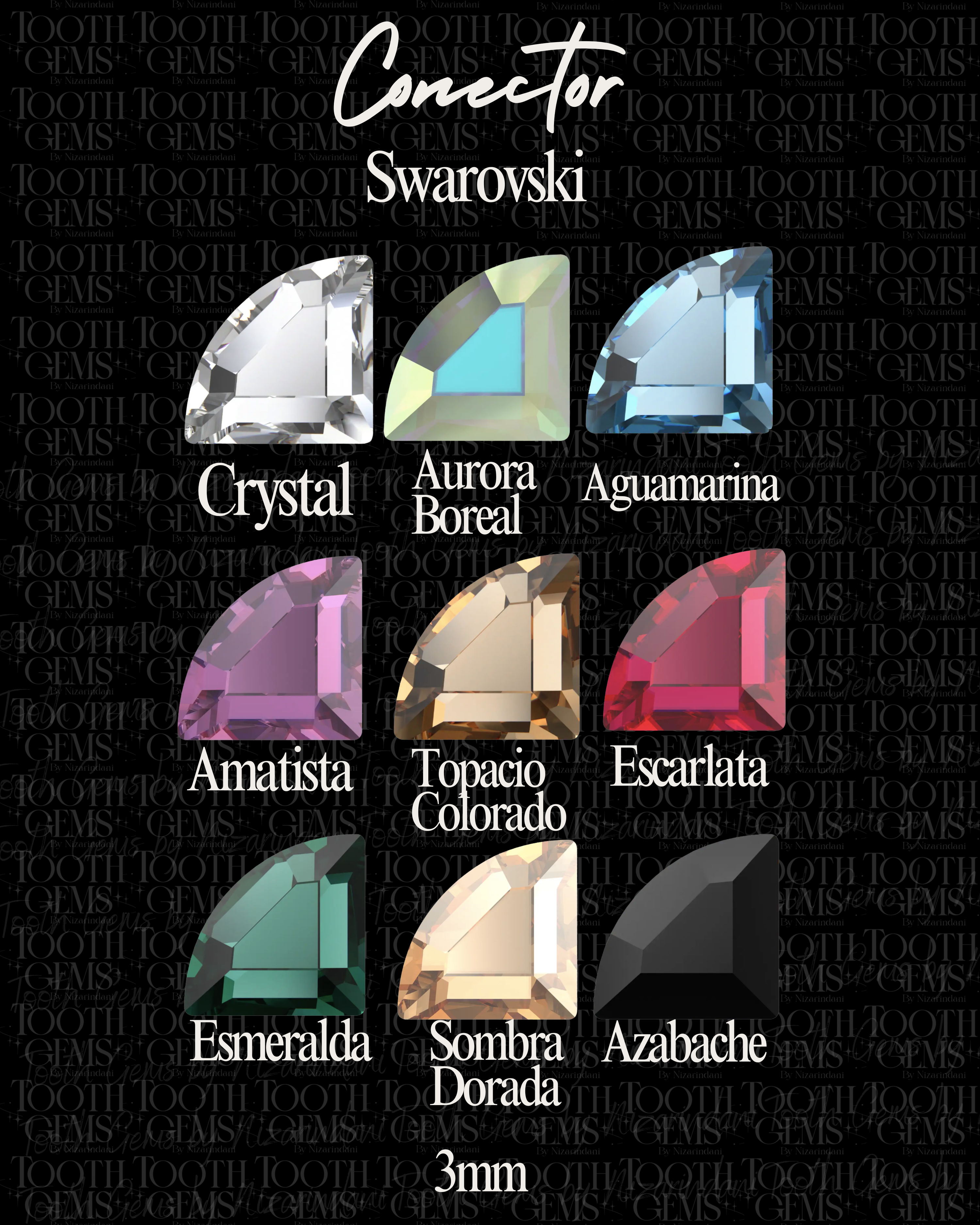 Conector Swarovski (2715)- 10 pzs
