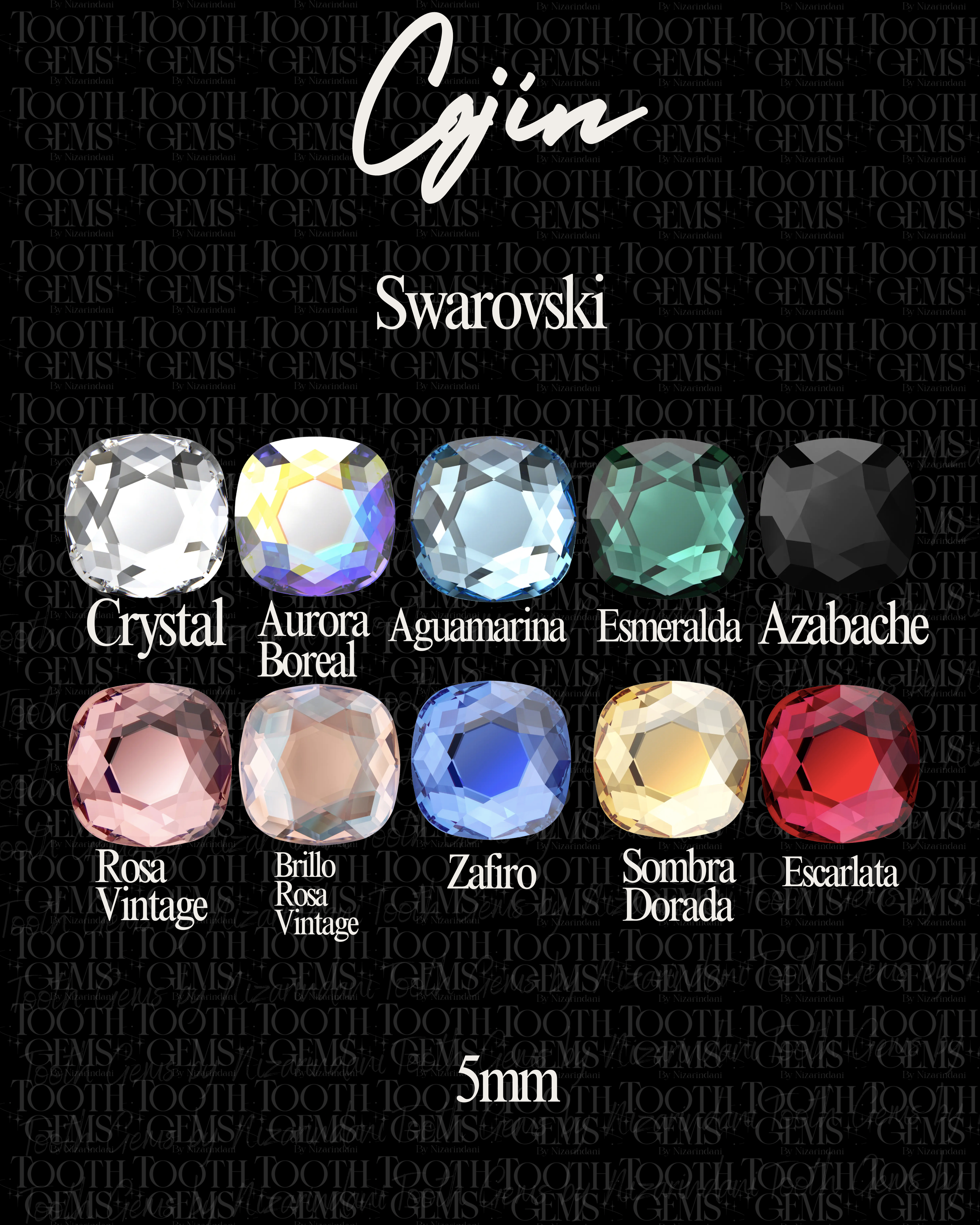 Cojín Swarovski (2471)- 10 pzs