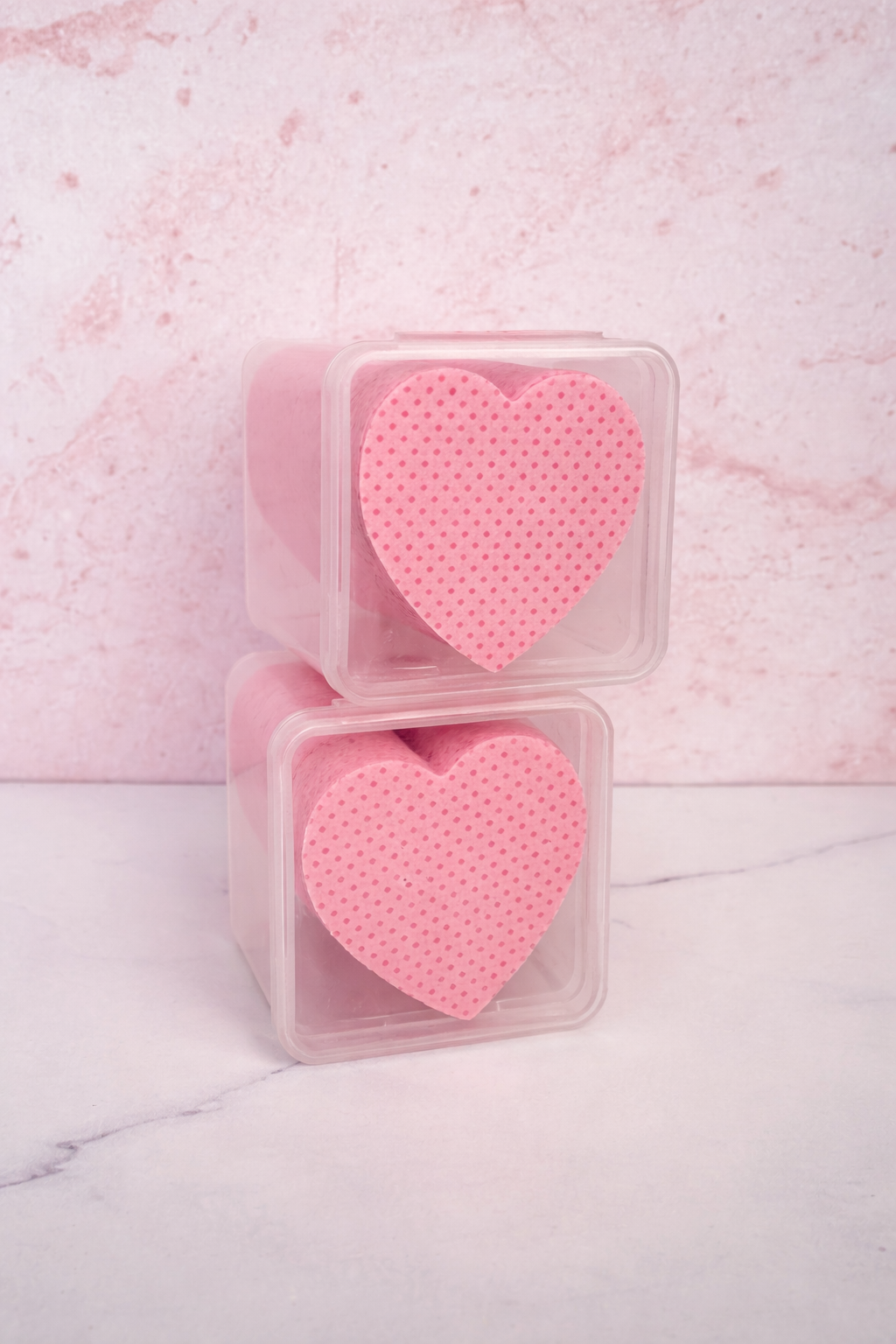 Toallas limpiadoras en forma de corazón