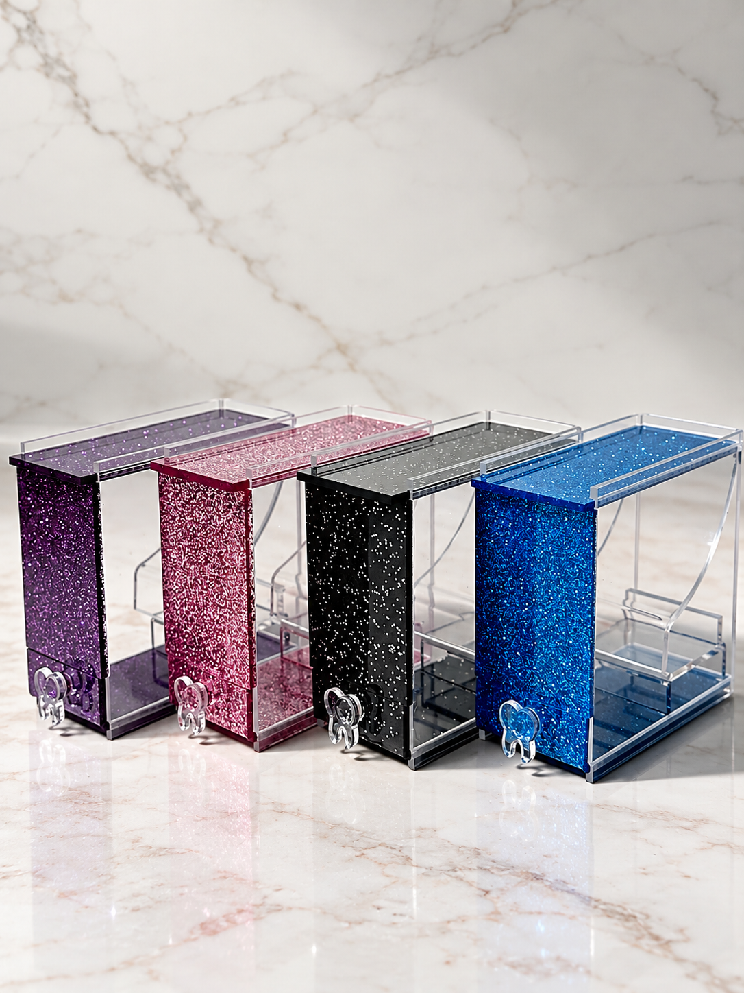 Dispensadores de algodones Glitter