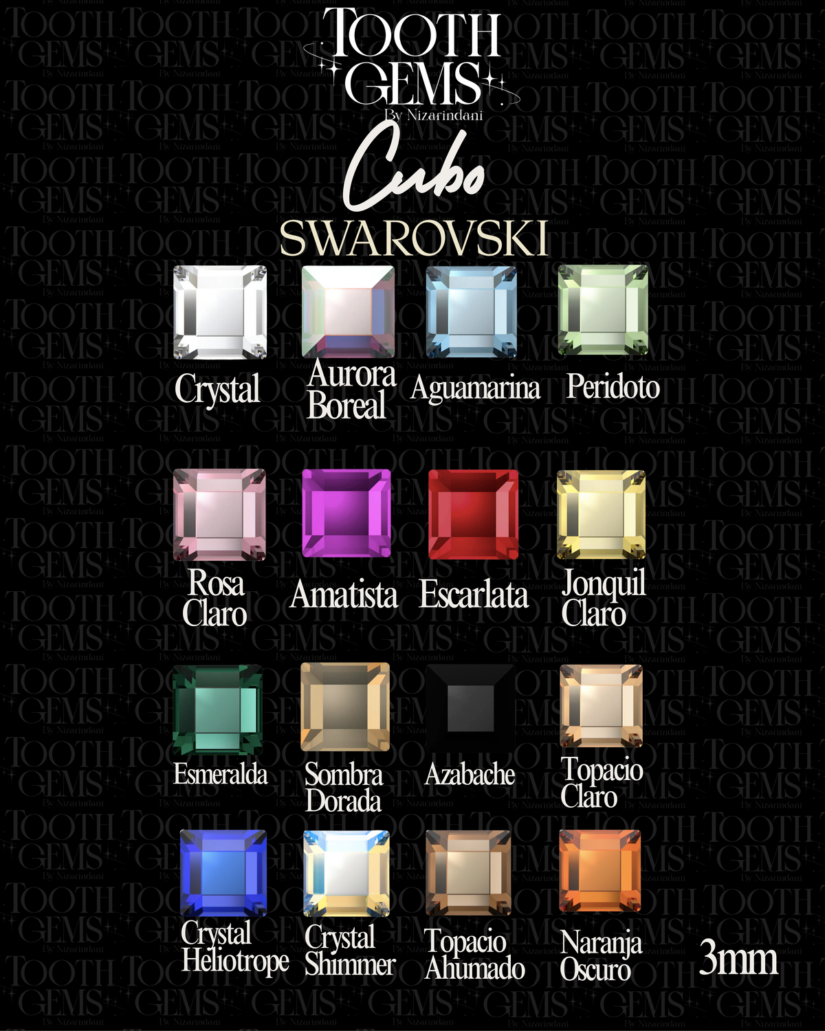 Cubo (2400) Swarovski® | 10 pzs