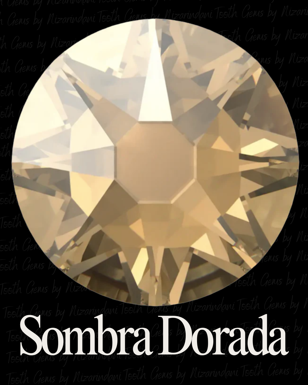 Swarovski redondo Color Sombra Dorada