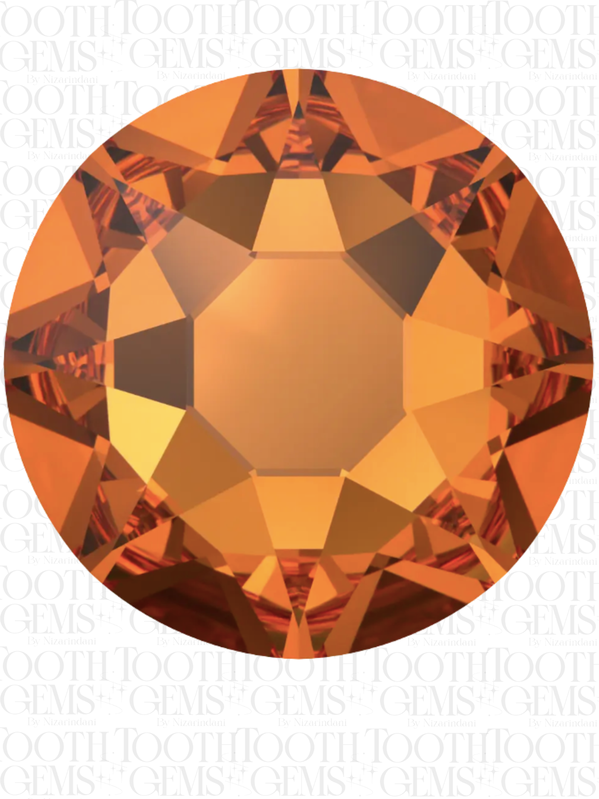 Naranja Oscuro Swarovski Redondo