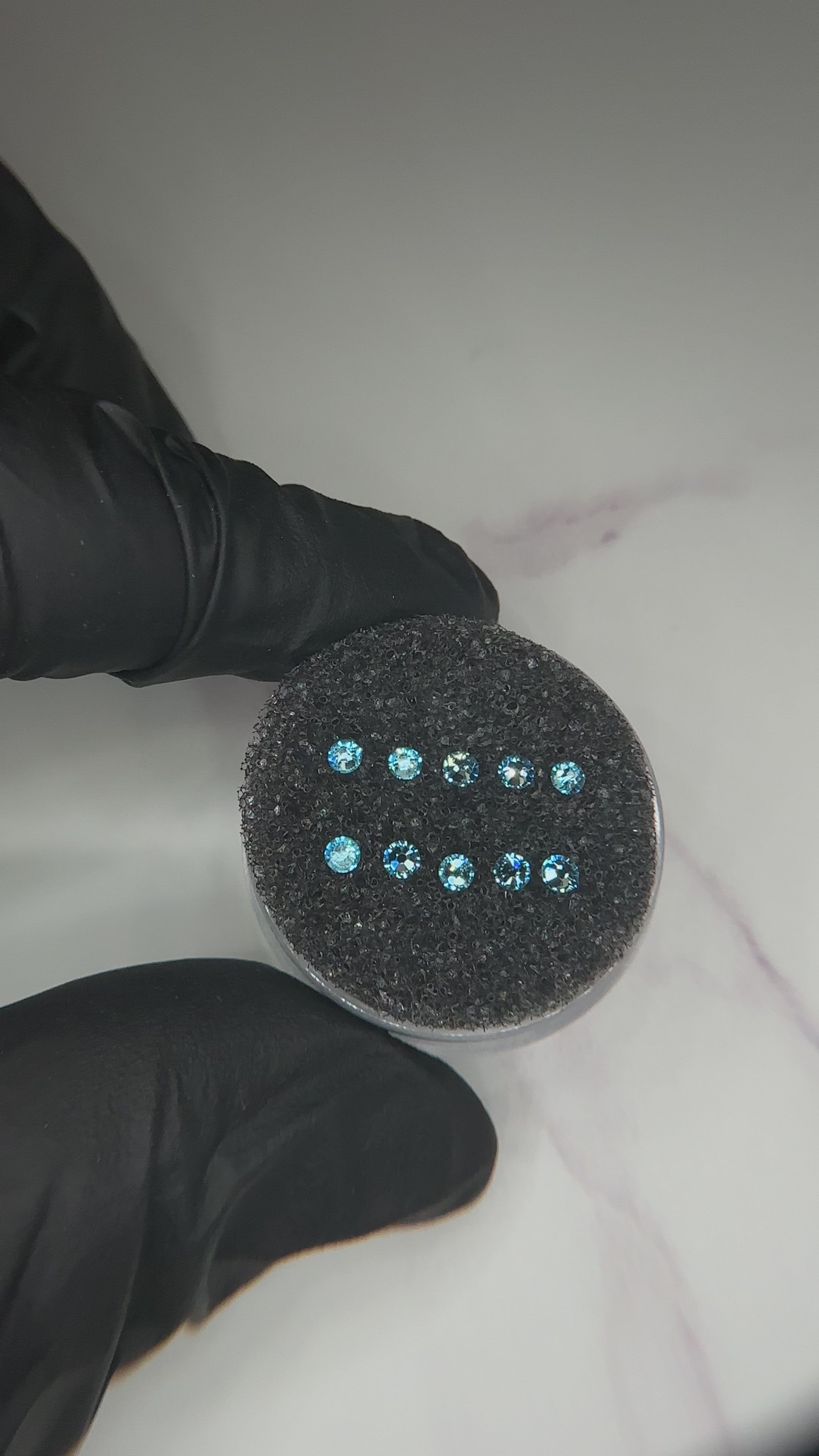 Swarovski redondo Color Aguamarina