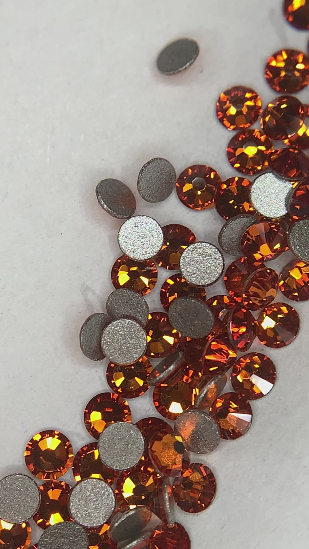 Naranja Oscuro Swarovski Redondo